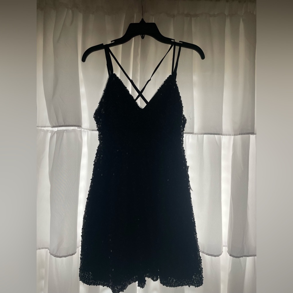Nwt black sequin dress